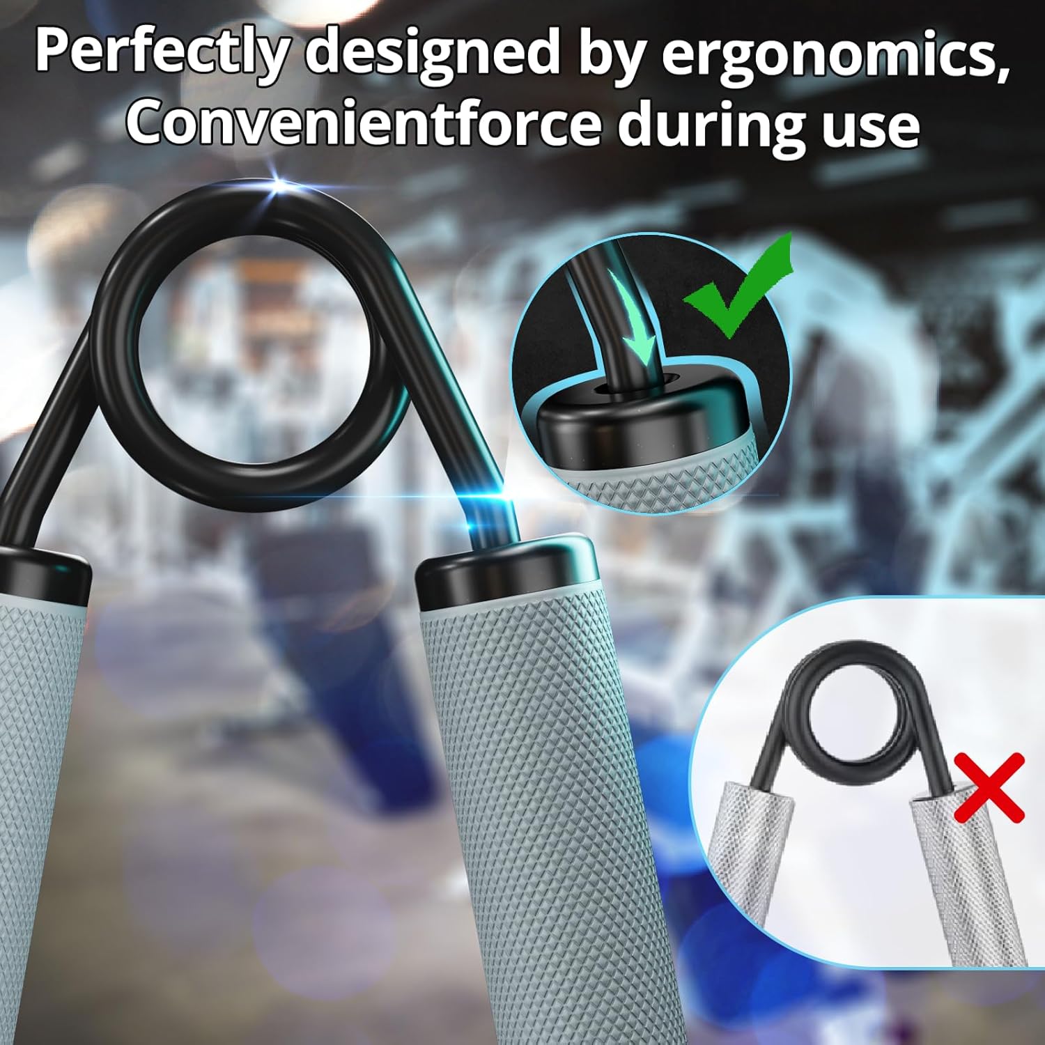 KDG Grip Strength Trainer 4 Pack,50LB-200LB Rubber Metal Hand Grip Strengthener,Non-Slip Forearm Exerciser, Heavy-Duty Hand GripperHand Exerciser