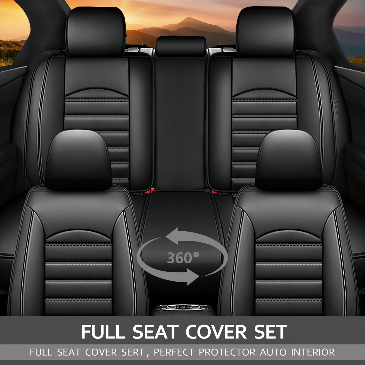 ROBECCHI Fundas de asiento de automóvil para Dodge Charger 2006-2023, 5 fundas de asiento, impermeables, de piel sintética, fundas de asiento
