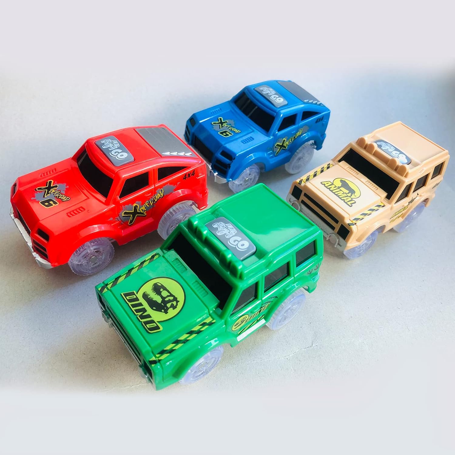 Solo repuesto para pistas de autos, accesorios para pistas de automóvil con 5 luces LED intermitentes, compatible con la mayoría de pistas para