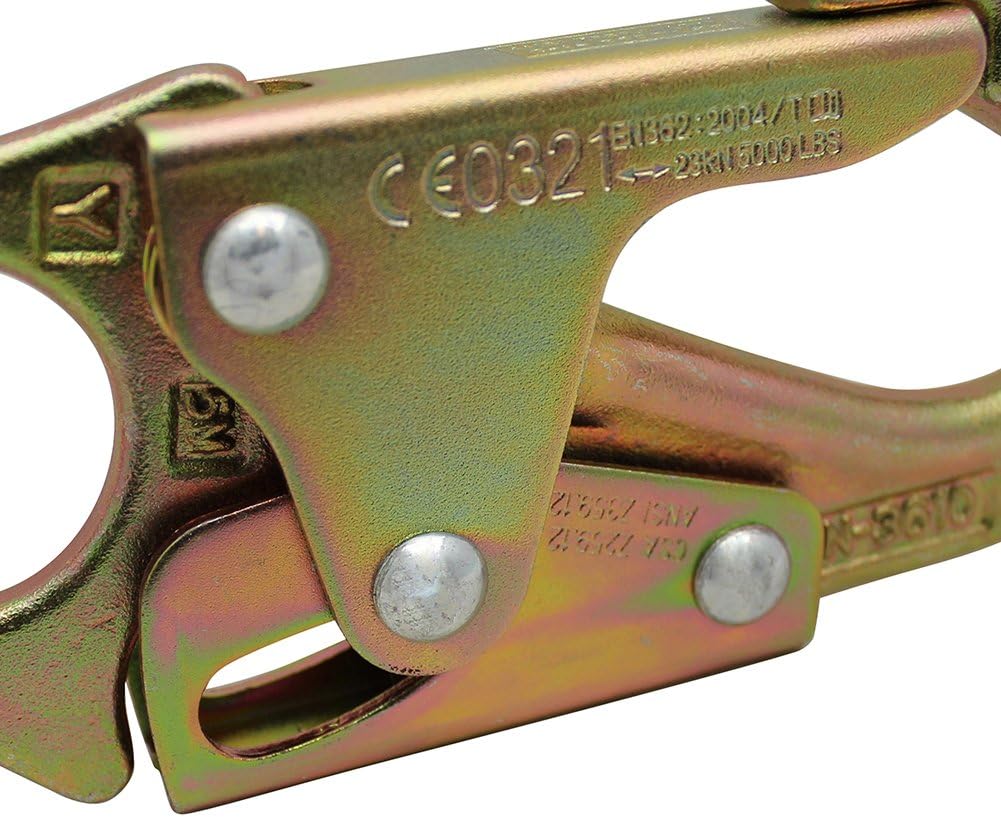 Fusion Climb Maxi-2 Gancho de acero al carbono de alta resistencia forjado a presión, oro, universal (FP-6013-5-HS-GLD)