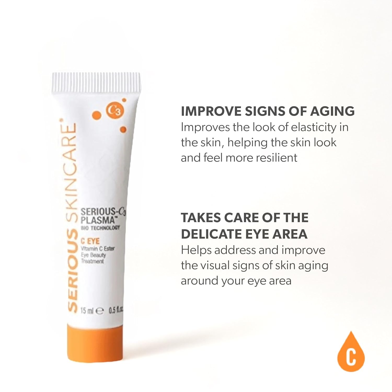 Serious Skincare – Serious C3 Plasma Night Trio – Crema de noche C-Restore, tratamiento de belleza de ojos C y limpiador facial C Clean – Líneas