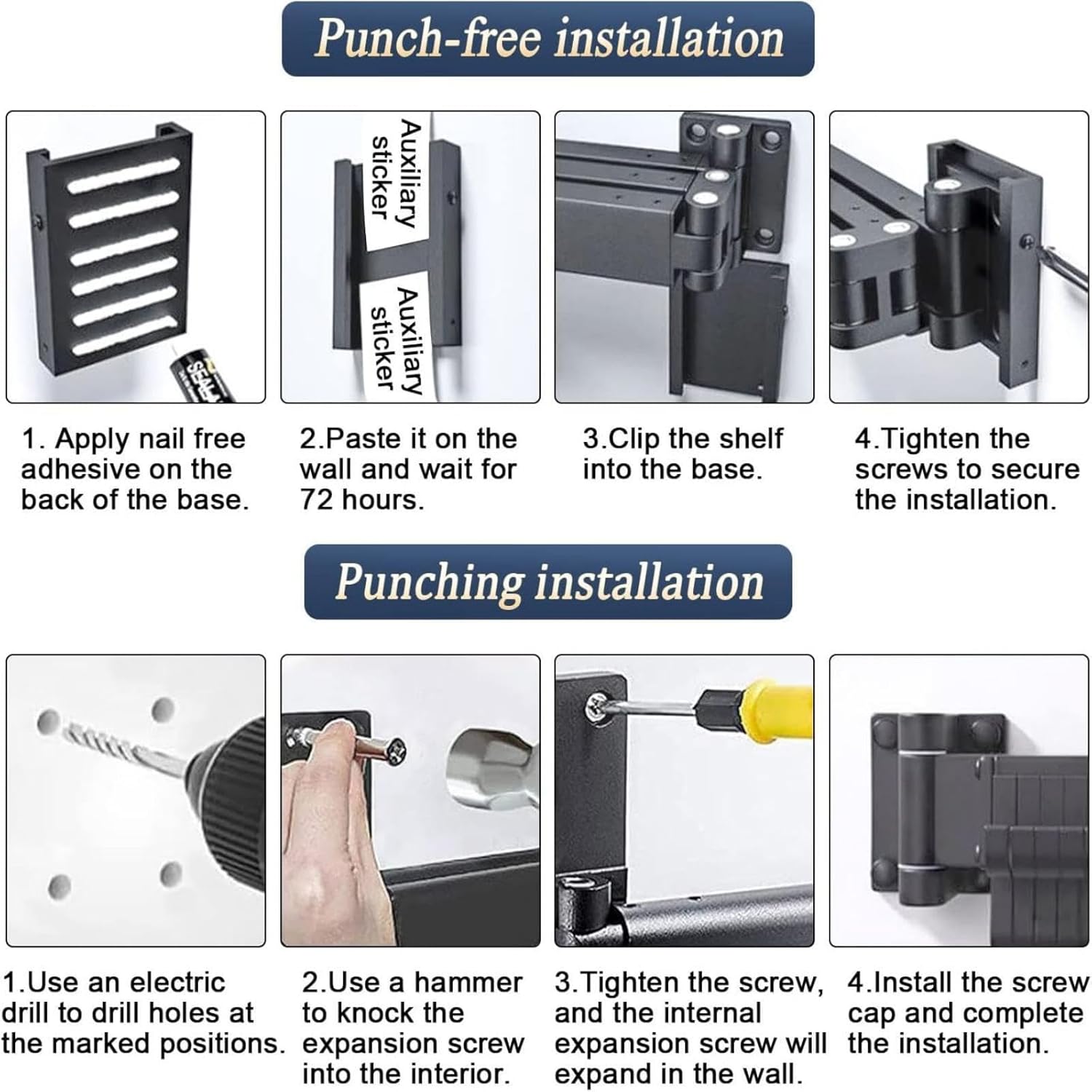 Perchero plegable triple con brazo extendido, estante de secado de ropa montado en la pared para secar al aire, perchero plegable retráctil para