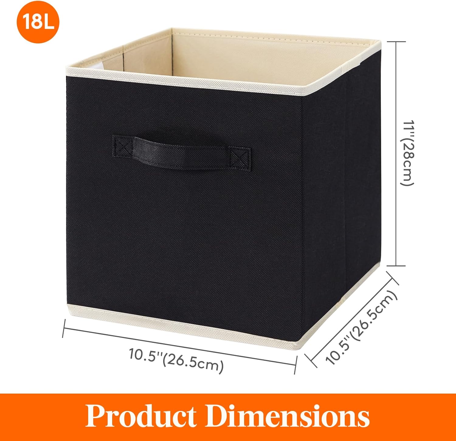 Lifewit Paquete de 12 cubos de almacenamiento, cubos de almacenamiento de 11 pulgadas, canastas de almacenamiento plegables de tela decorativa para