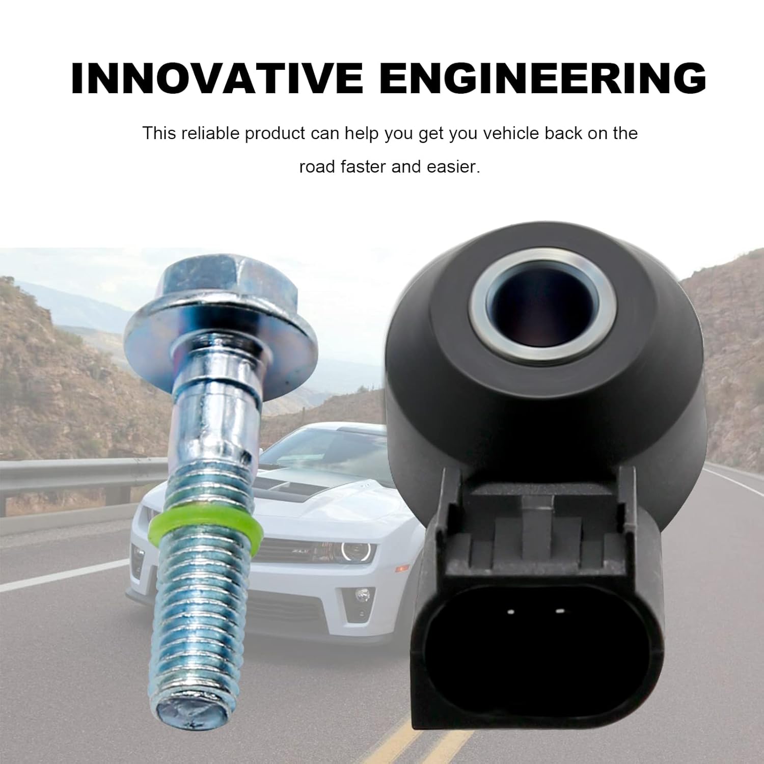 12570125 Sensor de detonación de golpe de encendido apto para Chevrolet Malibu Savana Sierra Silverado Suburban Tahoe Terrain Trailblazer Traverse