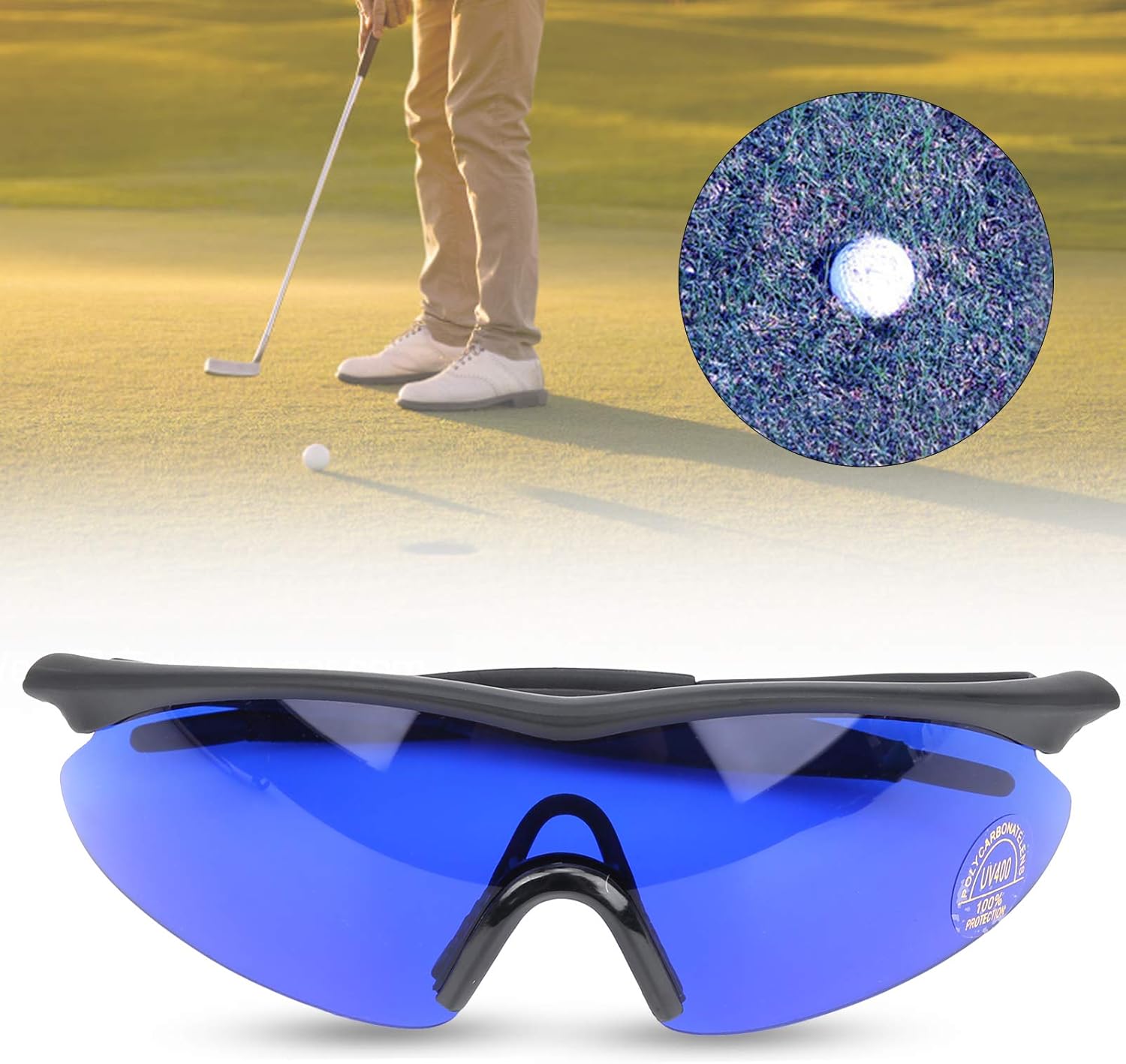 Dilwe Gafas de búsqueda de golf, gafas de búsqueda de golf, lentes de búsqueda de pelotas de golf profesionales, lentes con tela de vidrio para golf