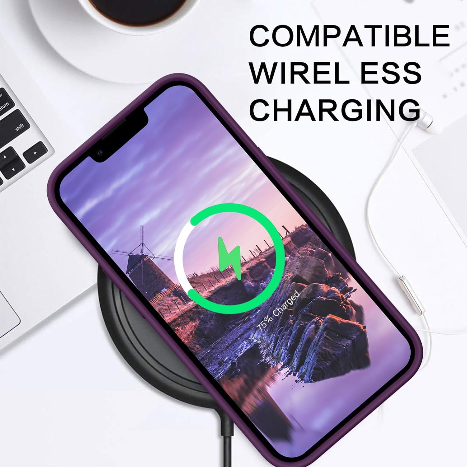 BENTOBEN Funda para iPhone 13 Pro, silicona suave, goma de gel, forro de microfibra, parte trasera dura, a prueba de golpes, funda protectora para