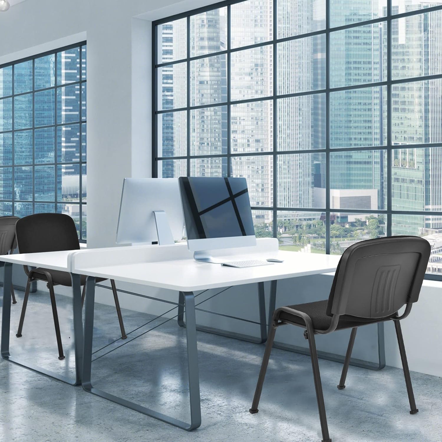 Giantex Set de 5 sillas de conferencia Elegant Design Office Set de espera para huéspedes