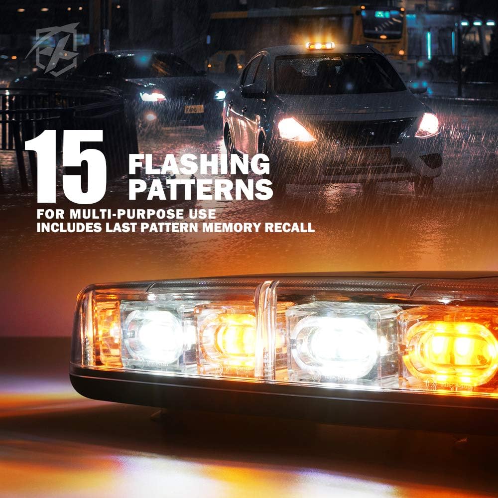 Xprite 2 luces estroboscópicas de 12 pulgadas, luz estroboscópica de emergencia de alto brillo de 72 LED con montaje magnético para vehículos de