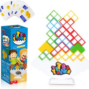 LOYATANK Juego de 16 piezas de Tetra Tower, divertido juego de mesa apilable para niños y adultos, perfecto para la construcción de equipos, fiestas LOYATANK Juego de 16 piezas de Tetra Tower, divertido juego de mesa apilable para niños y adultos, perfecto para la construcción de equipos, fiestas