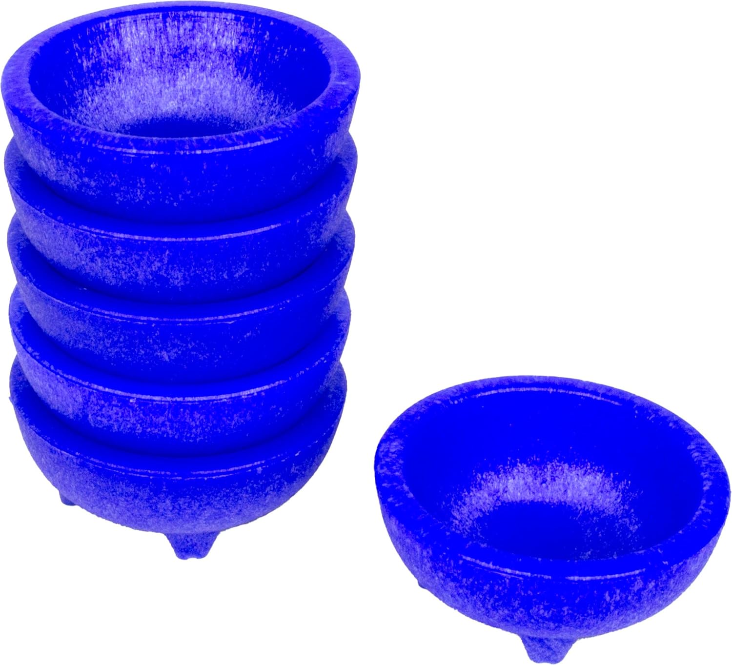 Mesarte – Tazón de salsa molcajete azul de 2.5 onzas (paquete de 24)  para papas fritas, salsas y aperitivos  Fabricado en Estados Unidos