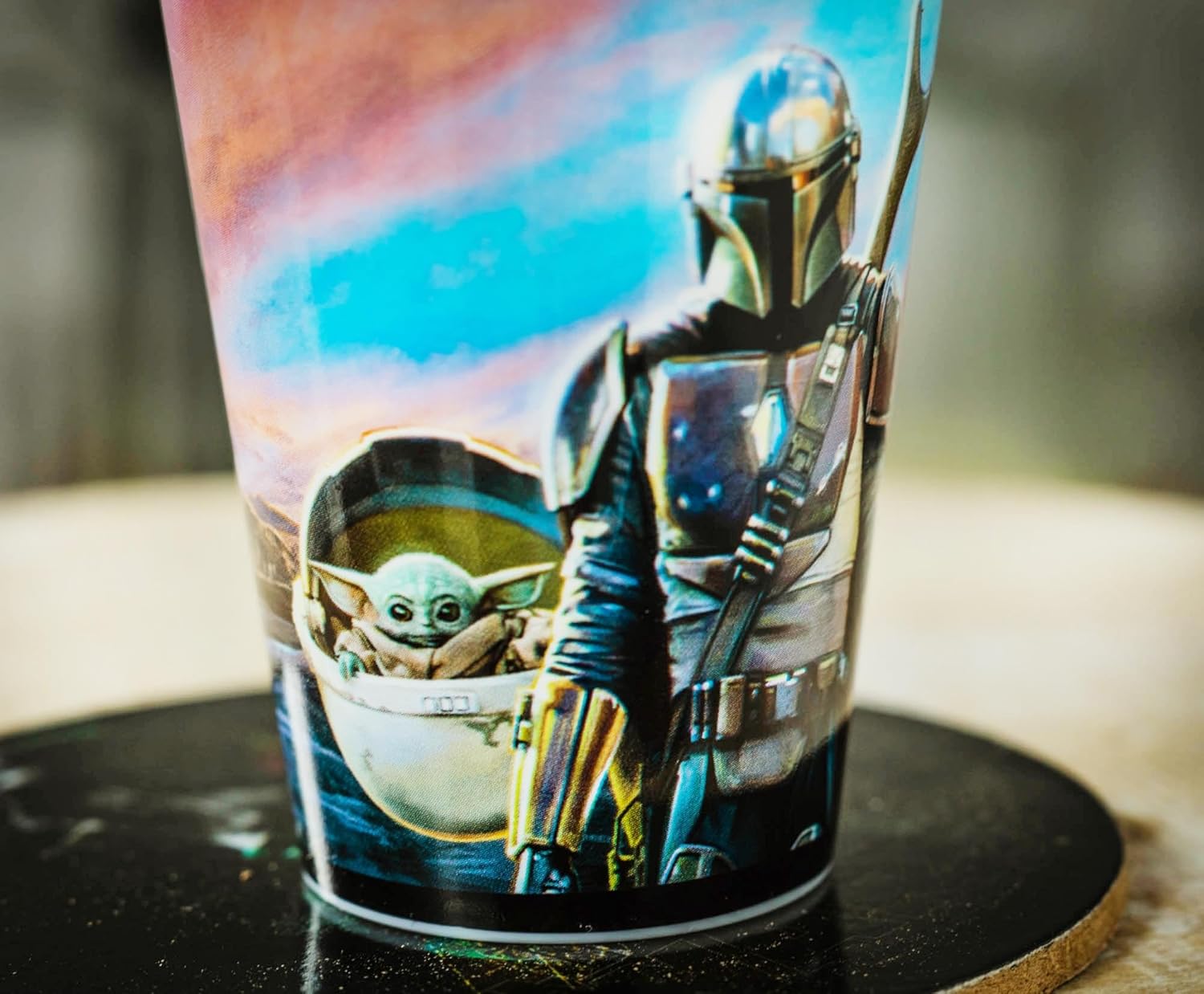 STAR WARS The Mandalorian – Mini tazas de plástico de 1.5 onzas  Juego de 4