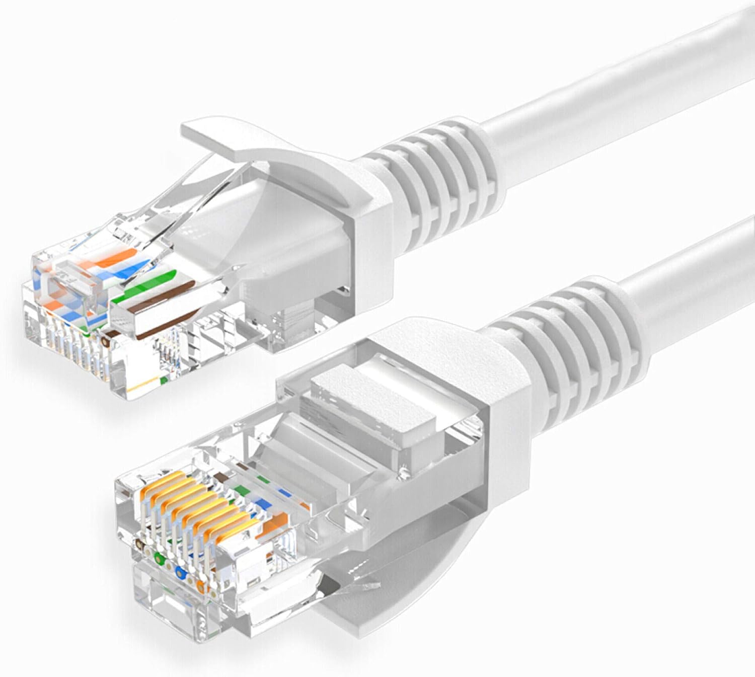 Lknewtrend – Cable de conexión Ethernet Cat6 de 25 pies – UTP 550Mhz RJ45 cable de red de Internet para computadora, cámara PoE, enrutador, módem,
