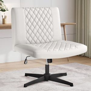 Silla de oficina sin brazos, silla de escritorio sin ruedas, silla de oficina con patas cruzadas, silla de oficina ancha de piel sintética, sillas Silla de oficina sin brazos, silla de escritorio sin ruedas, silla de oficina con patas cruzadas, silla de oficina ancha de piel sintética, sillas