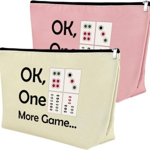 Mxrymvu 2 unids Mahjong amante regalo maquillaje bolsa Mahjong jugador regalo Mahjong niñas bolsa de cosméticos, rosado+beige, Viajes Mxrymvu 2 unids Mahjong amante regalo maquillaje bolsa Mahjong jugador regalo Mahjong niñas bolsa de cosméticos, rosado+beige, Viajes