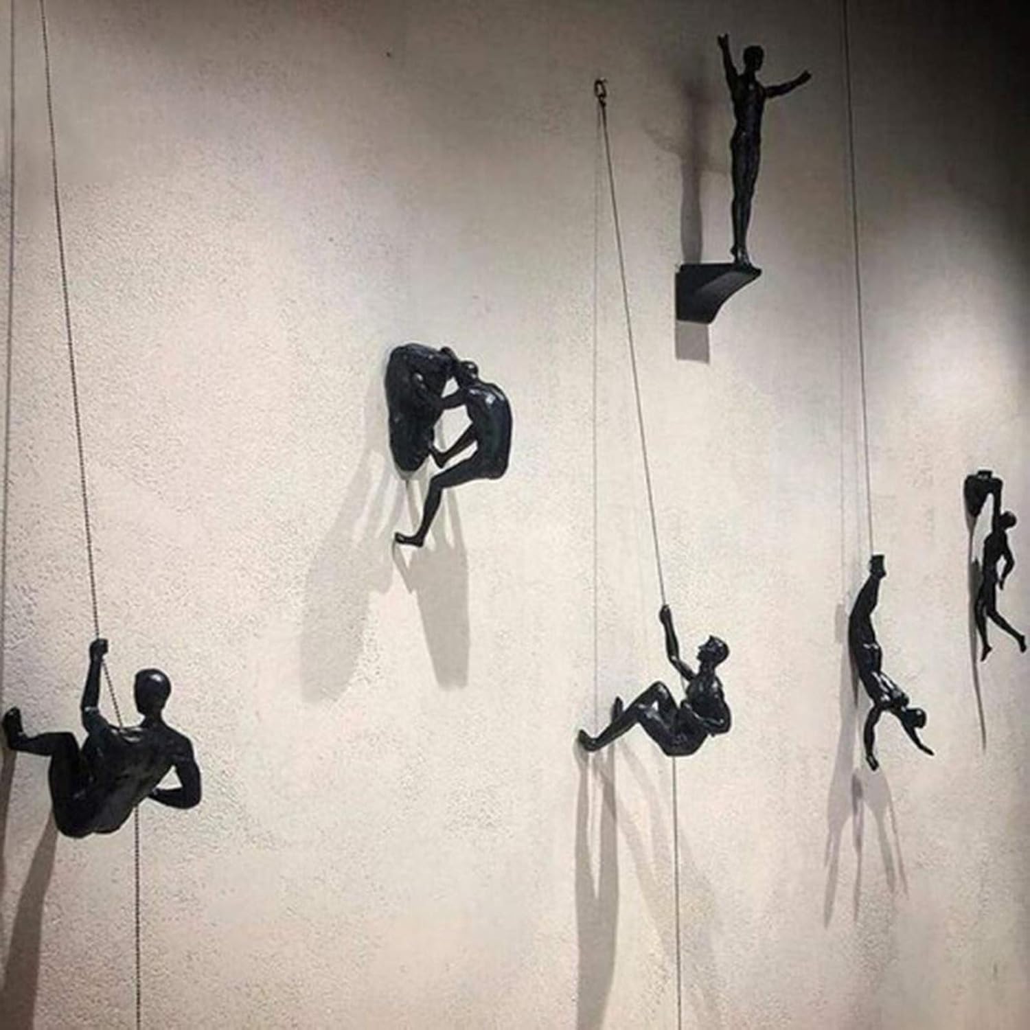 Calcomanías de pared de ladrillo 3D, decoración de pared de fondo, mural colgante de personaje de escalada, decoración del hogar para dormitorio,