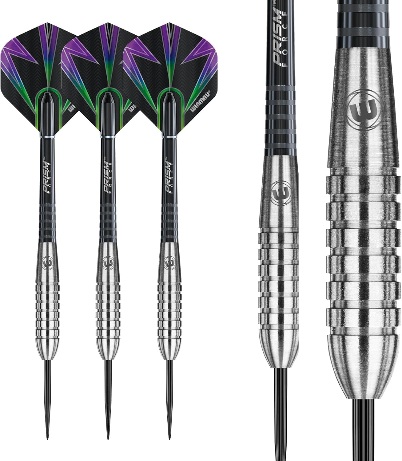 Winmau Foxfire 90% Tungsten Darts with Prism Flights and Shafts (Stems) Steel & Soft Tips