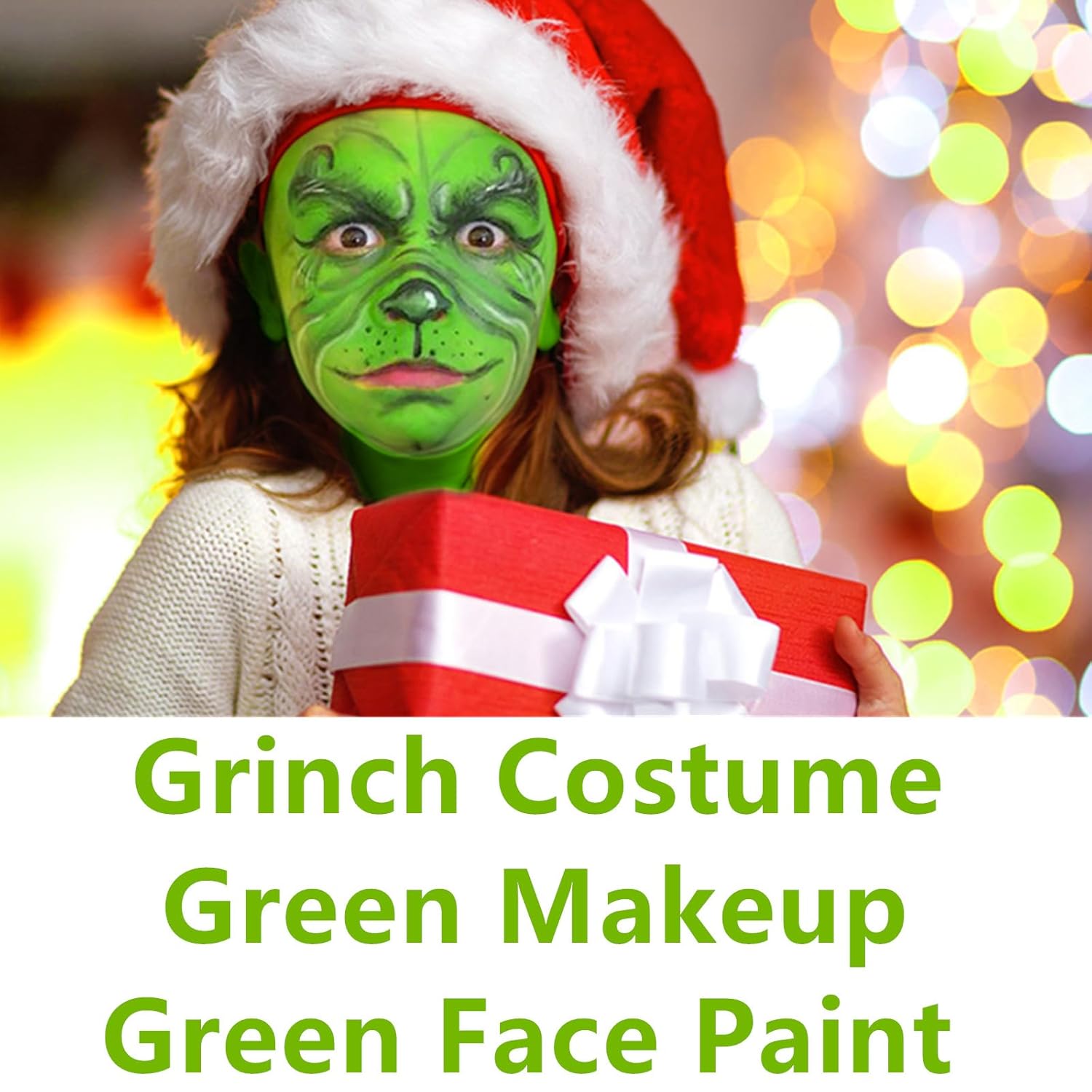 Go Ho Pintura corporal verde de 6 colores, maquillaje a base de agua crema para adultos y niños, Halloween cosplay, paleta de maquillaje FX, pintura