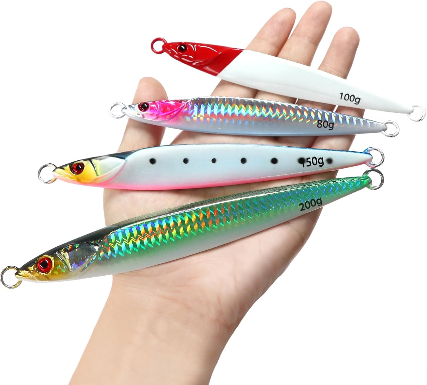 Saltwater Fishing Lures Slow Pitch Jigging Vertical Jig Artificial Bait Metal Jig Fishing Inshore Offshore for Tuna Bluefin Salmon Trout Striped