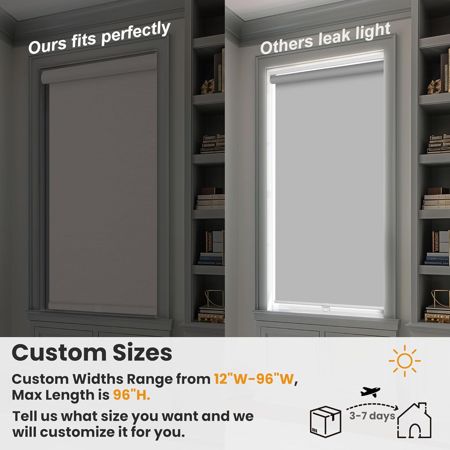 Persianas enrollables opacas sin cordones de jacquard a rayas con cenefa de cassette, aislamiento térmico, protección UV, persianas de ventana para