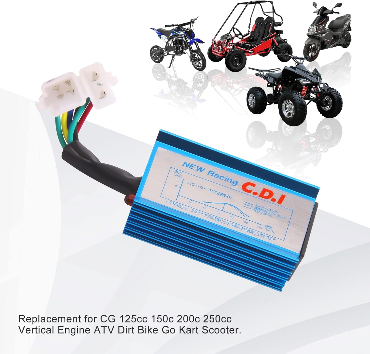 GOOFIT AC 6 Pin Racing CDI caja para CG 125cc 150c 200c 250cc motor vertical ATV Dirt Bike Go Kart Scooter motocicleta