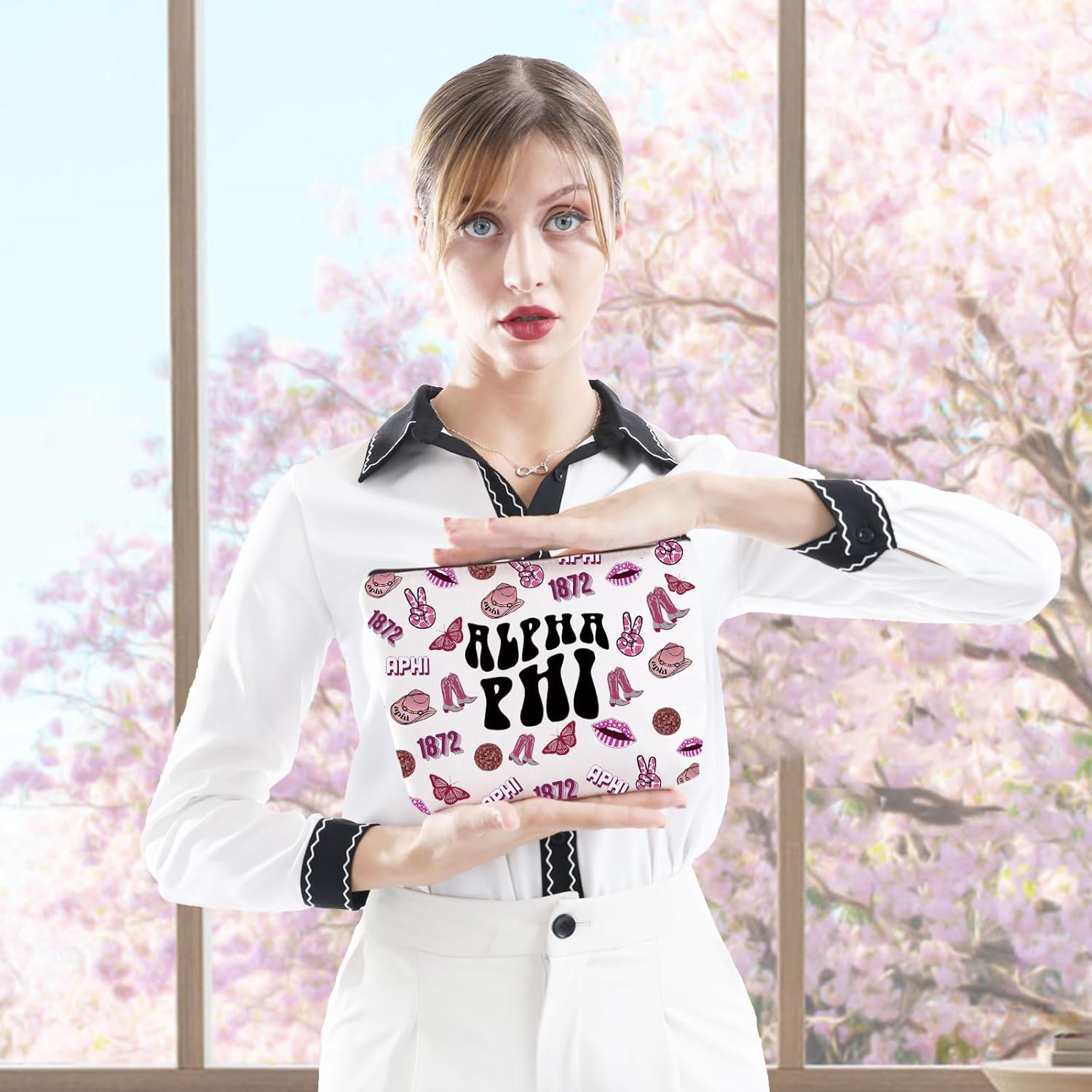 Regalo para hermana griega de hermandad de mujeres, regalo para el día de la oferta, bolsa de cosméticos para hermanas, regalo para hermanas, Bolsa