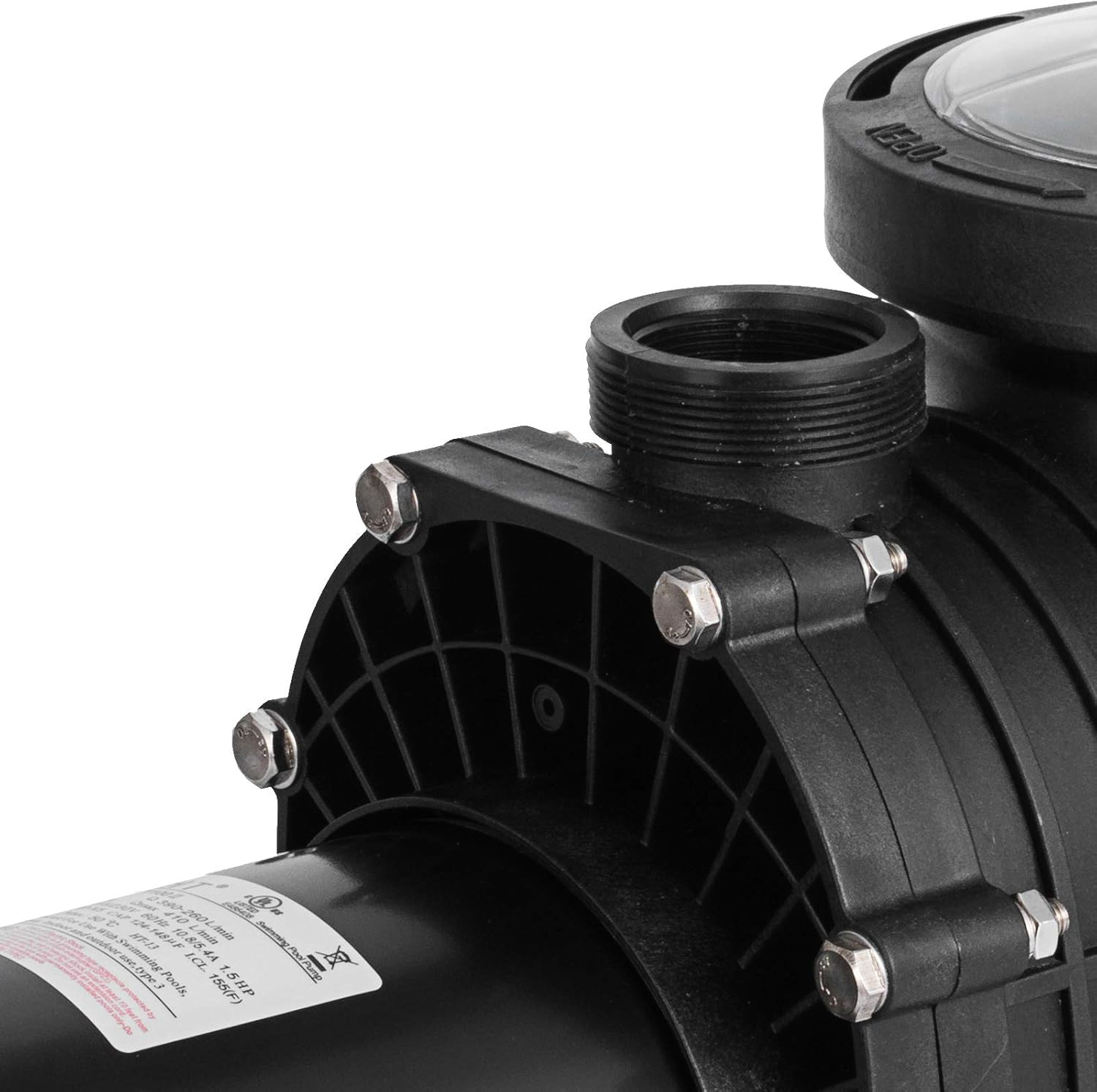 Hitgrand Bomba de piscina autorecortable de 1.5 HP, bomba de piscina sobre el suelo mejorada 110 V220 V de doble voltaje, bombas de velocidad única