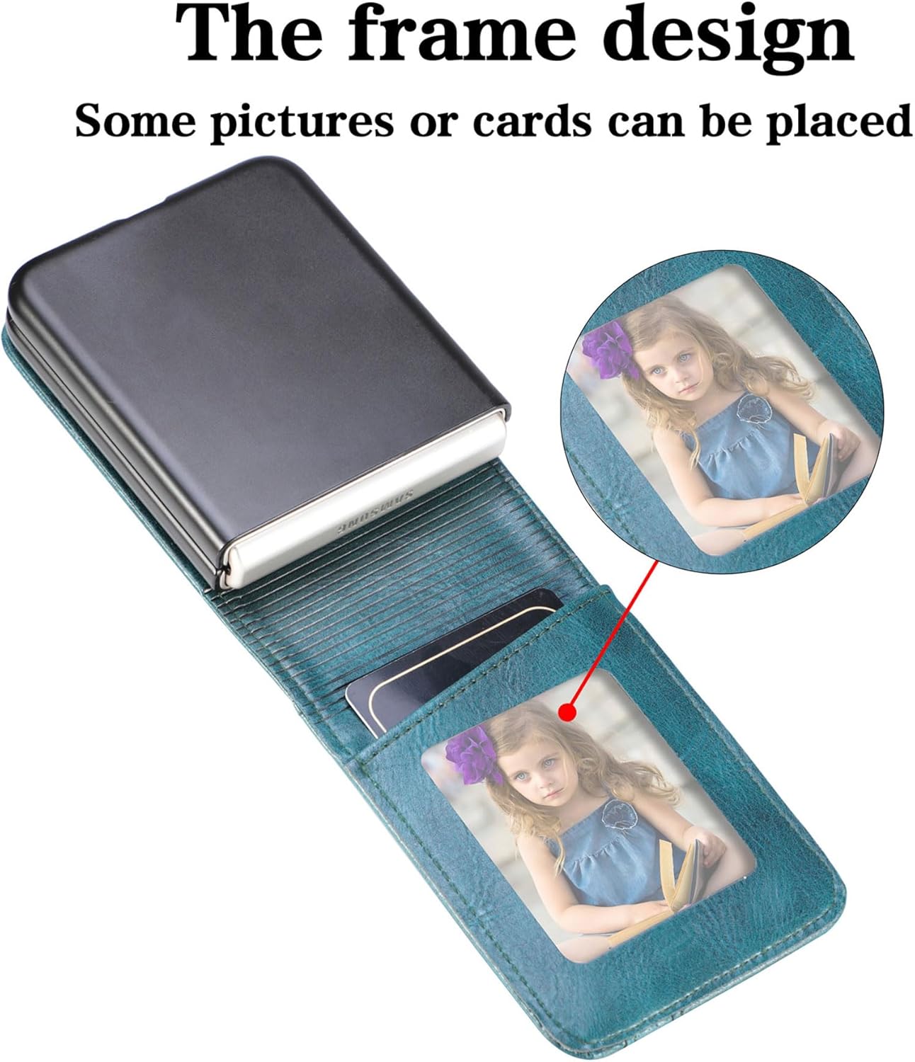 ZCDAYE Funda tipo cartera para Samsung Galaxy Z Flip 5, funda para Samsung Galaxy Z Flip 5, funda de cuero para Samsung Galaxy Z Flip 5 con