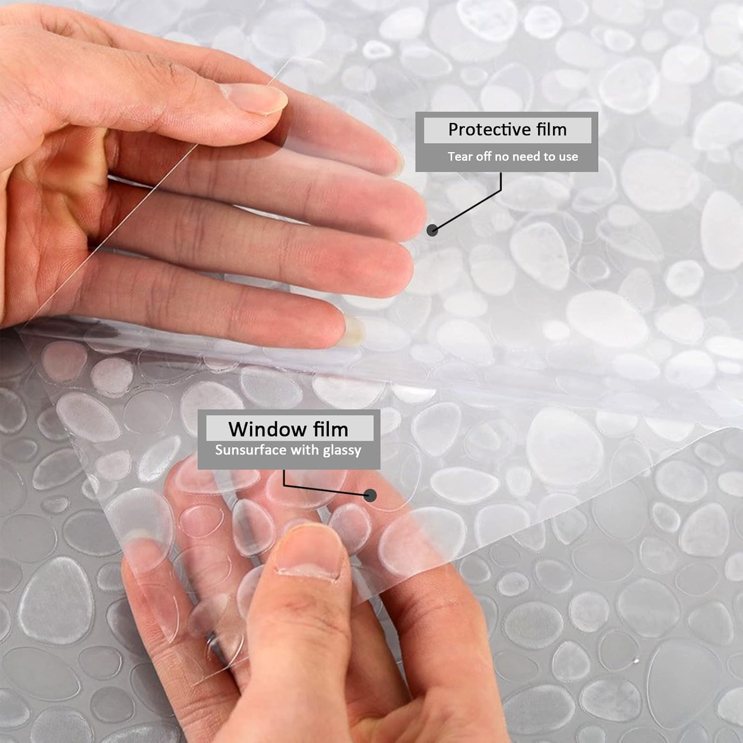 Película de privacidad para ventana, adherencia estática no adhesiva, calcomanías decorativas 3D para vidrio, adhesivo estático, adhesivo decorativo