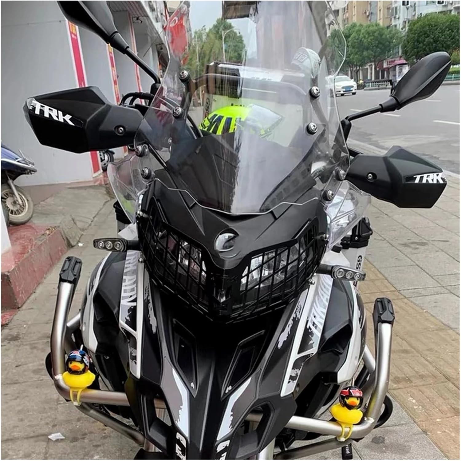 ORSQU for Bennl-&li TRK 502 TRK502X 2018 2019 2020 2021 Motorcycle Headlight Protector Cover Grill Guard Accessories Stainless Steel Headlight Mesh
