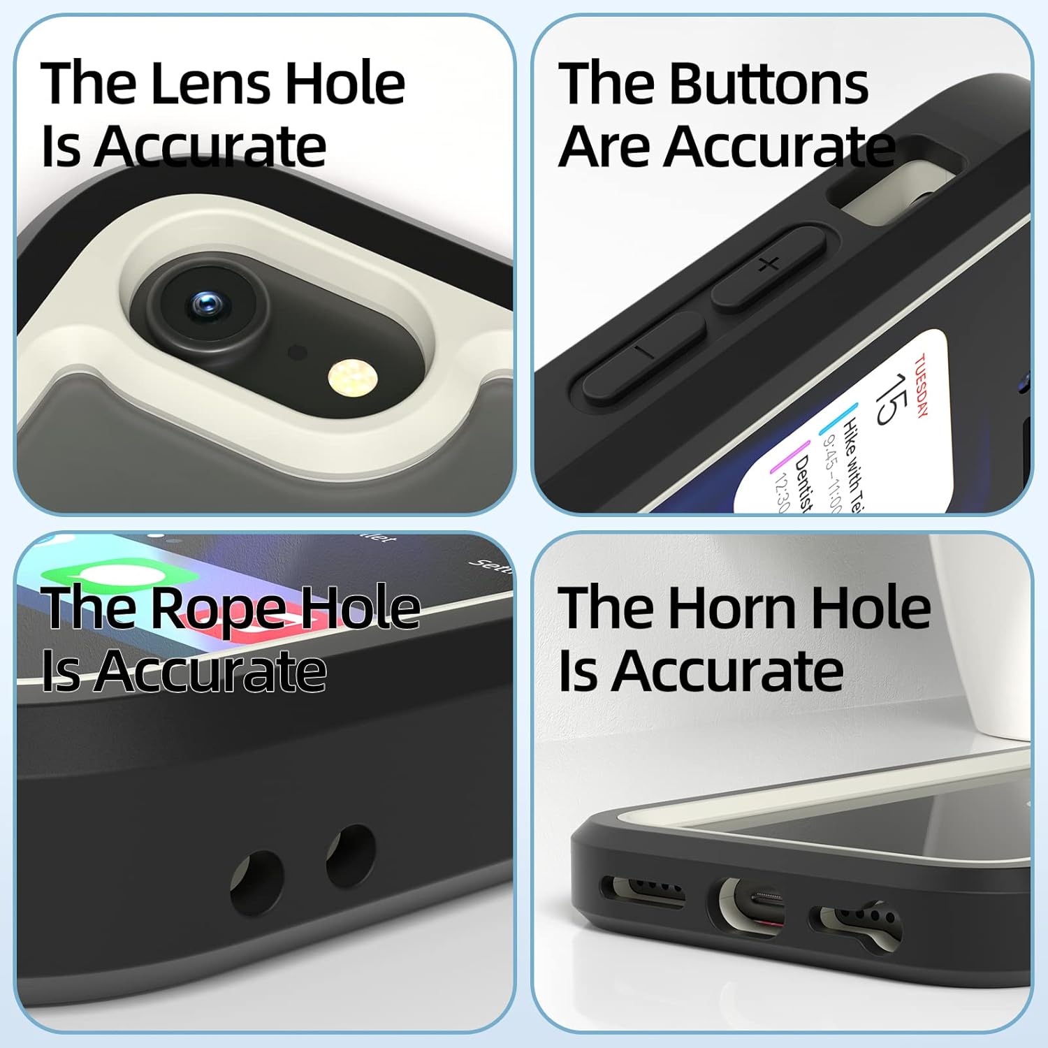 WXR Funda para iPhone SE 20222020, iPhone 876S6, parachoques de silicona suave y parte trasera e interior de policarbonato duro transparente, funda