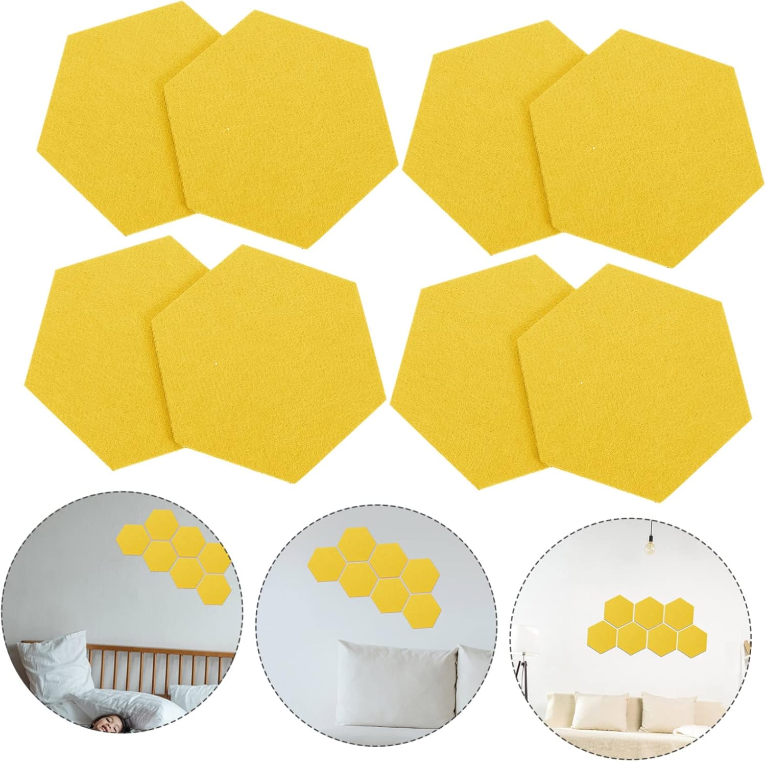 MAGICLULU 12 piezas de fieltro para telón de fondo de pared, tablero de anuncios para el hogar, azulejos de pared de fieltro, tablero de corcho
