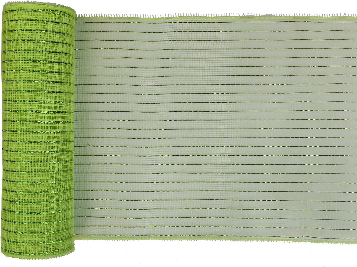 2 rollos de cinta de poliéster de malla decorativa con lámina metálica, 10 pulgadas x 30 pies, cada rollo para coronas, guirnaldas, manualidades y