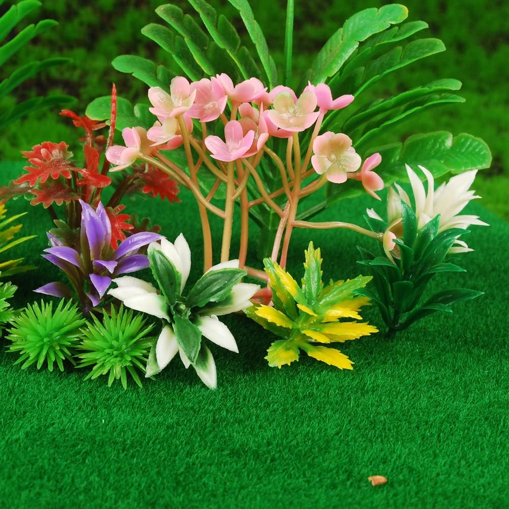 100pcs 1.57inch Color Mixto Mini Árboles Modelo Tren Paisaje Arquitectura Flor Modelo Paisaje Sin Soportes