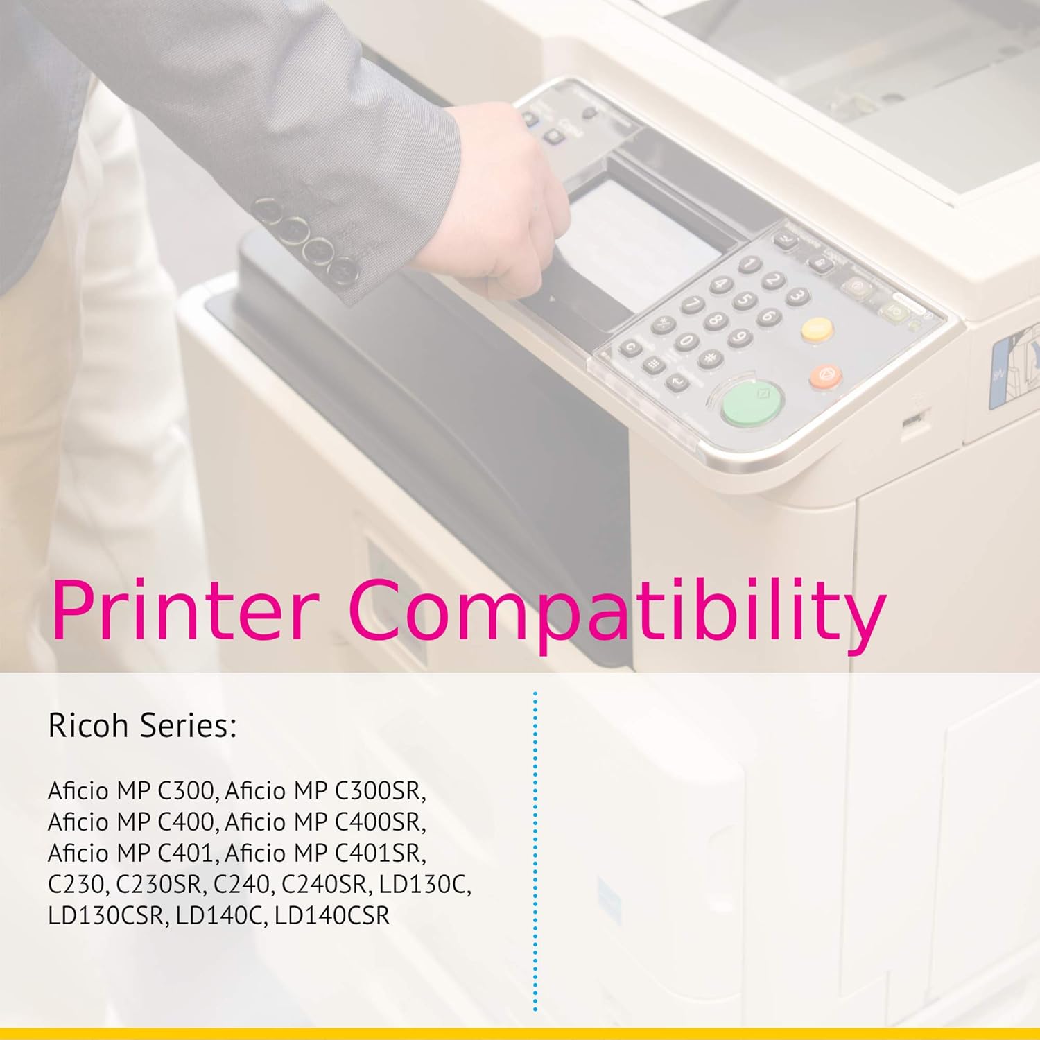 CS – Cartucho de tóner compatible con Ricoh C300 841295 negro 841296 cian 841297 magenta 841298 color amarillo láser Aficio MP C300 Aficio MP C300SR