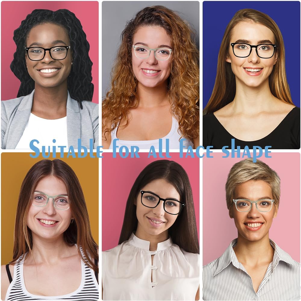 Gafas con filtro de luz azul, paquete de 2 lentes de luz azul para hombre, anteojos de luz azul para mujer, anteojos con luz azul para fatiga ocular