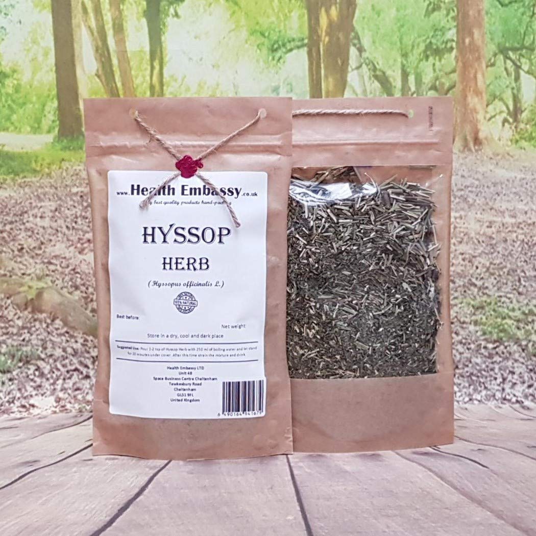 Hierba de hisopo (Hyssopus officinalis L.) – Health Embassy – 100% Natural (1.76 oz)