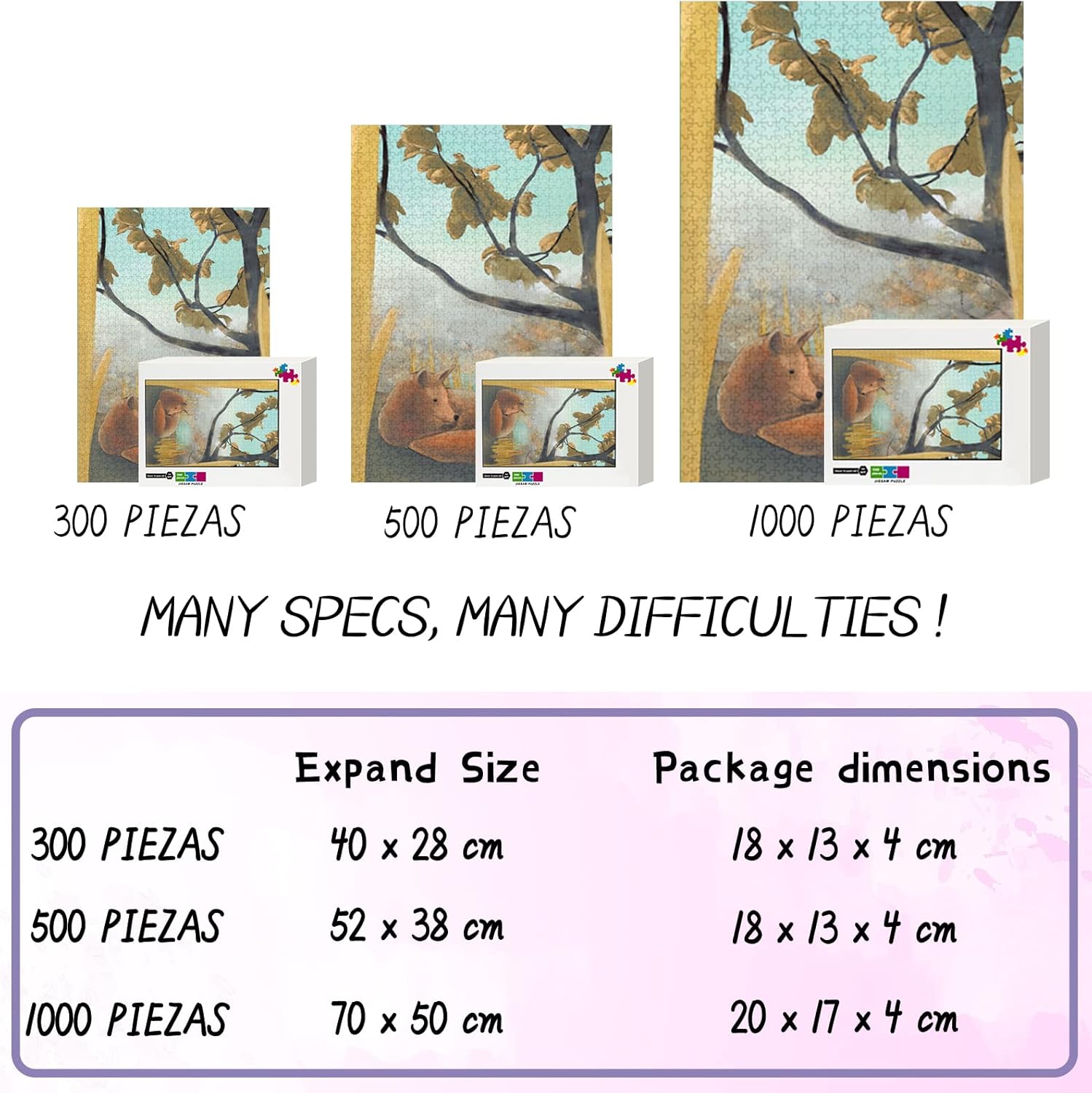 Pink Moon Goddess – Rompecabezas de 1000 piezas para principiantes, rompecabezas de juguetes, pasa tiempo para obtener una sensación de logro caja