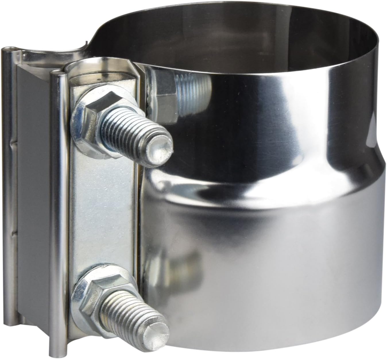 Abrazadera de escape de acero inoxidable de 2.75 pulgadas. La abrazadera de banda de escape de junta de regazo está protegida con película, se