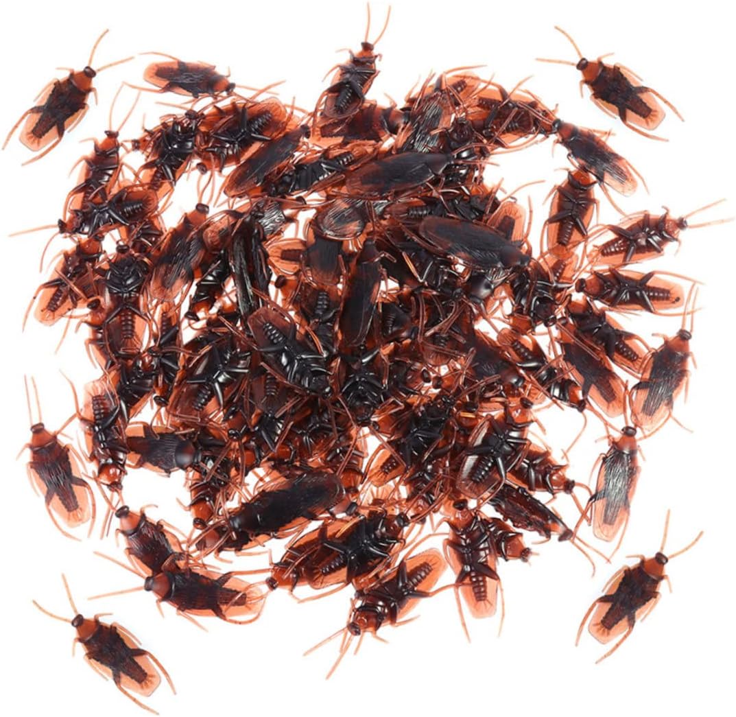 Totority 300 piezas de goma falsa simulación divertida broma insectos abril fools broma juguetes falsos regalo de cumpleaños modelos para adultos