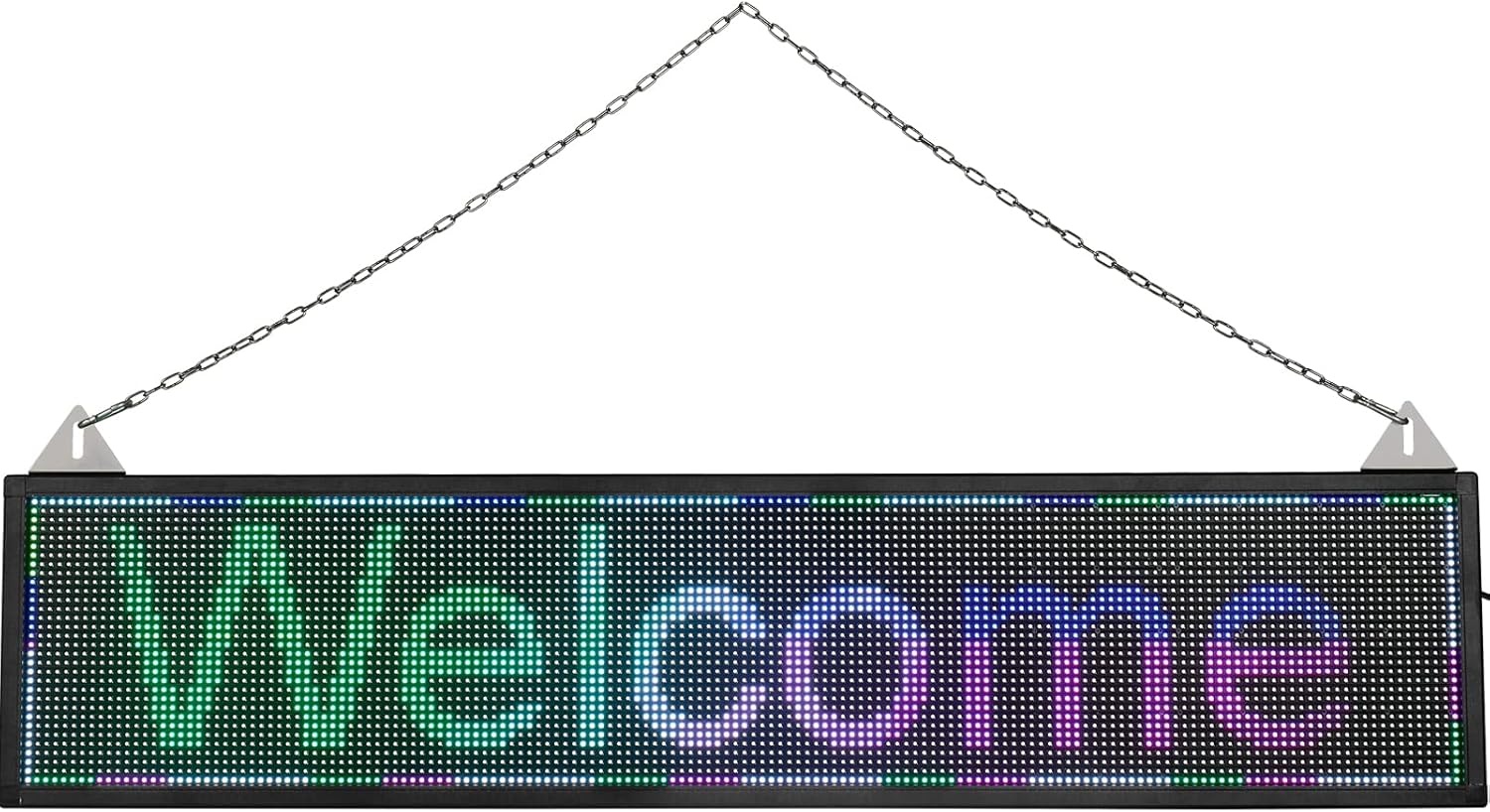 VEVOR Letrero LED de desplazamiento, 40 “x 8” WiFi y control USB, pantalla programable P6 a todo color, tablero de mensajes de alta resolución para