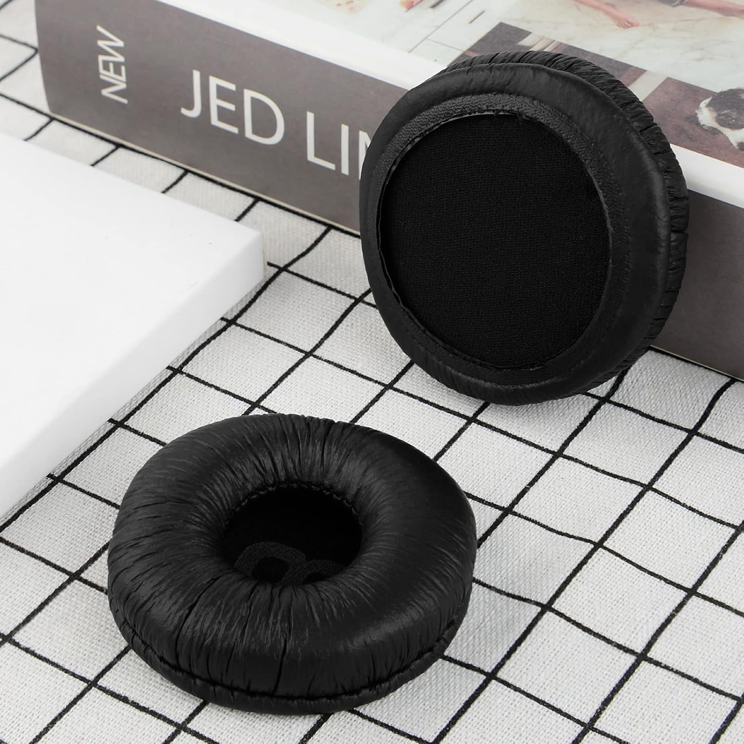 Geekria QuickFit – Almohadillas de repuesto de cuero sintético para JBL JR300, JR300BT, T450BT, T500BT, Tune 500, Tune 500BT, Tune 510BT, Tune
