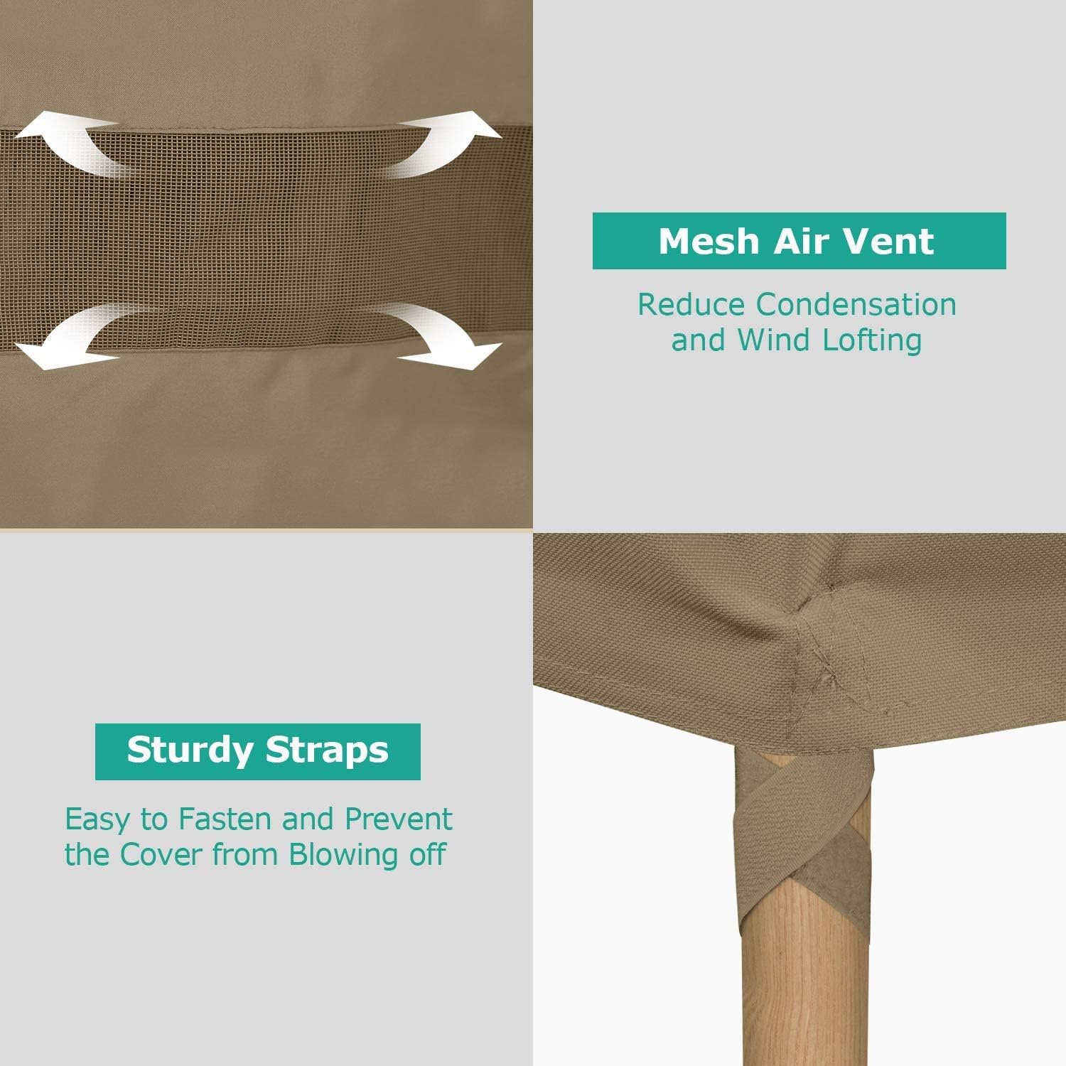 SunPatio Fundas para sillas de exterior, impermeables, resistentes para muebles de patio, césped, protección para todo tipo de clima, fundas de