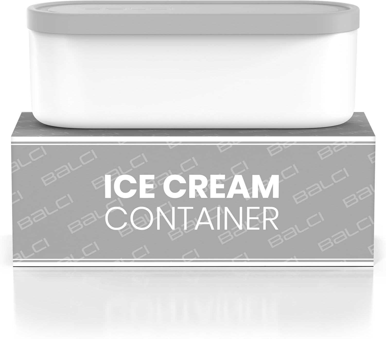 BALCI – Recipiente para helados – 2 cuartos de galón – Almacenamiento reutilizable perfecto para congeladores caseros para sorbete, yogur congelado
