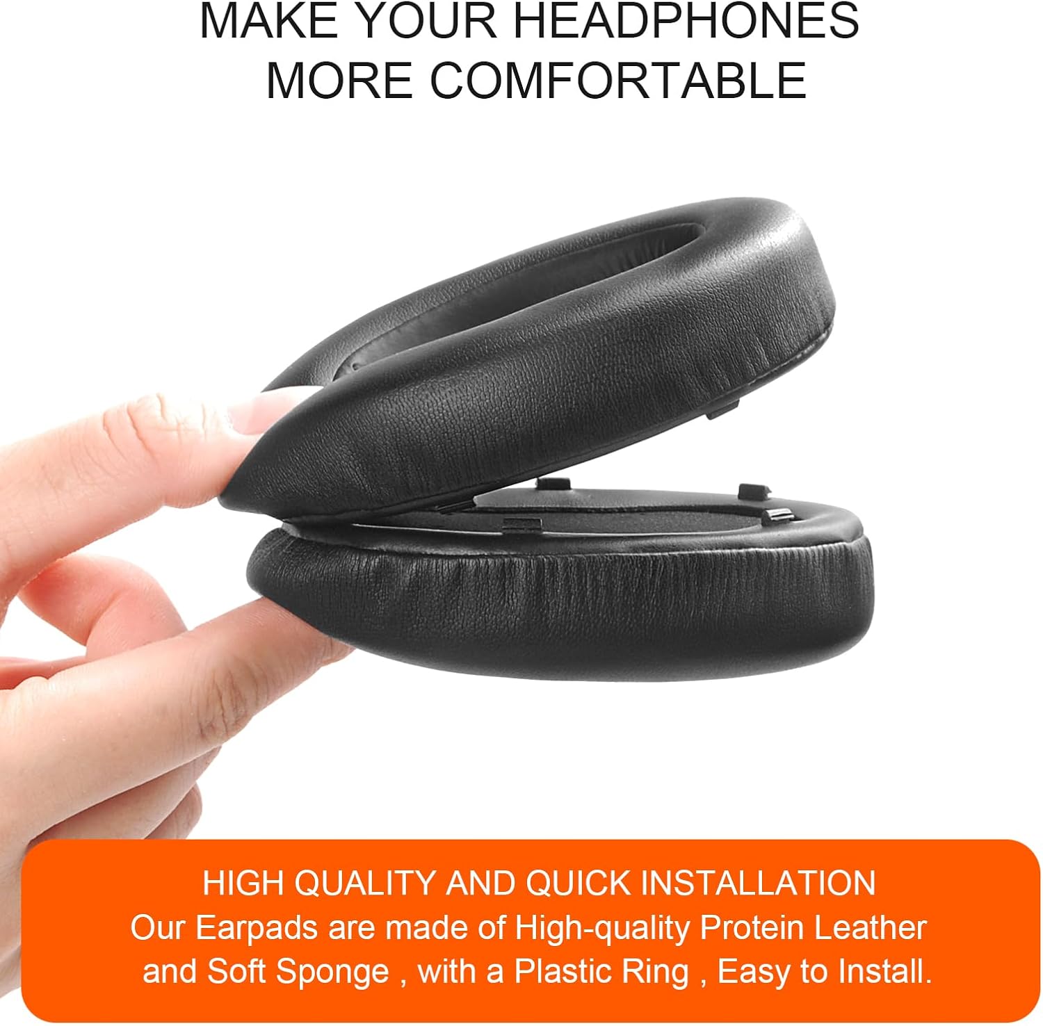 Gvoears Almohadillas de repuesto para auriculares Sony WH-XB910N, almohadillas de repuesto, espuma viscoelástica premium, cuero suave y duradero