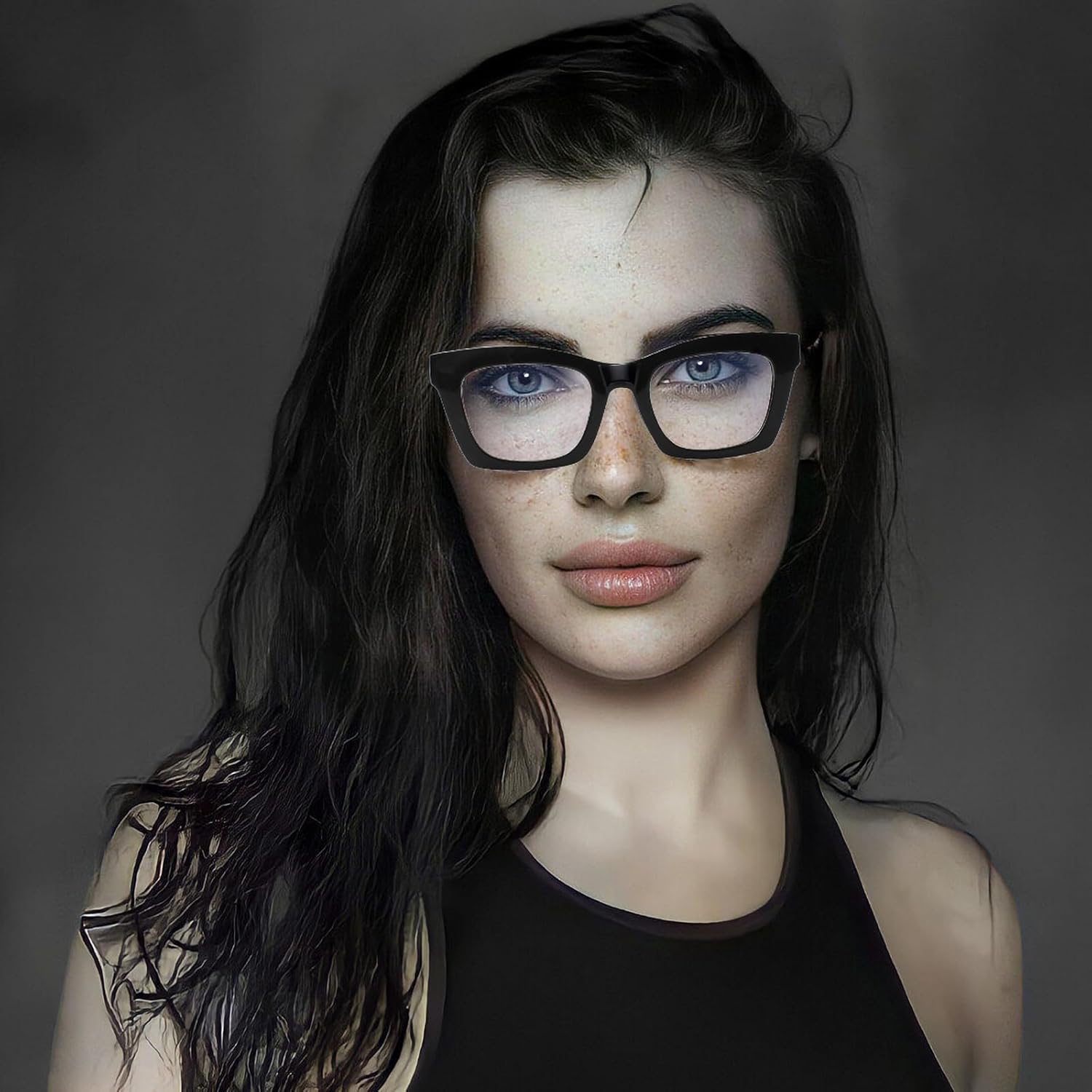BIENCOOL Paquete de 6 lentes de lectura estilo Oprah para mujer, con bloqueo de luz azul, lentes de bisagra de resorte