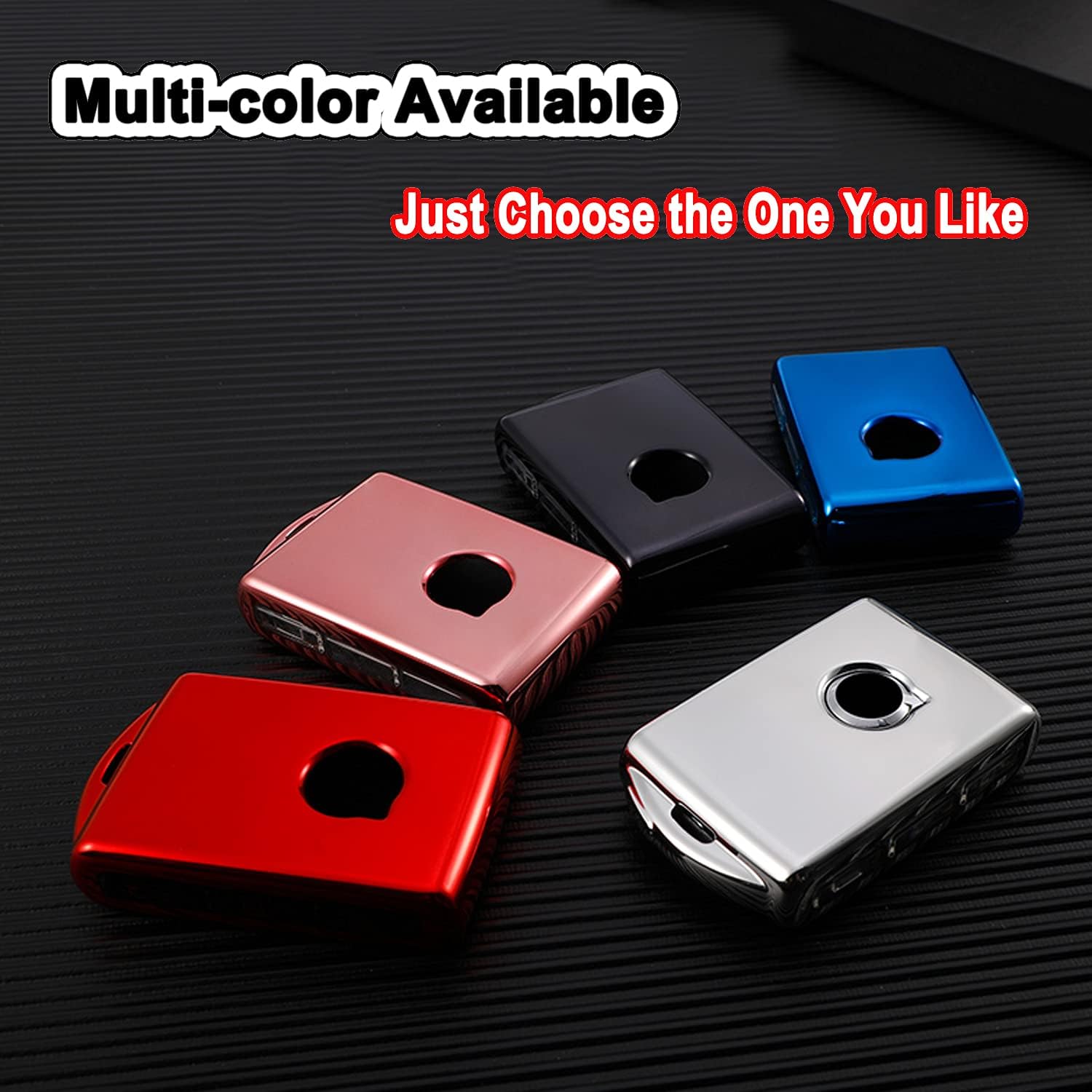 Funda de llavero para Volvo Soft TPU Smart Key Case Holder se adapta a Volvo XC40 XC60 XC90 S90 S90 V90 2017 2018 2019 2020 2021