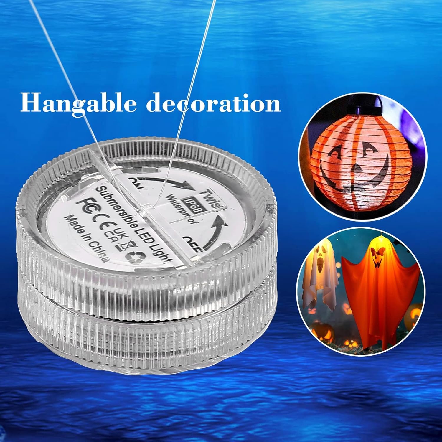 HL Luz LED sumergible, luz LED pequeña roja, 100 horas impermeable, sin llama, funciona con pilas, para boda, hogar, jarrón, festival, fiesta,