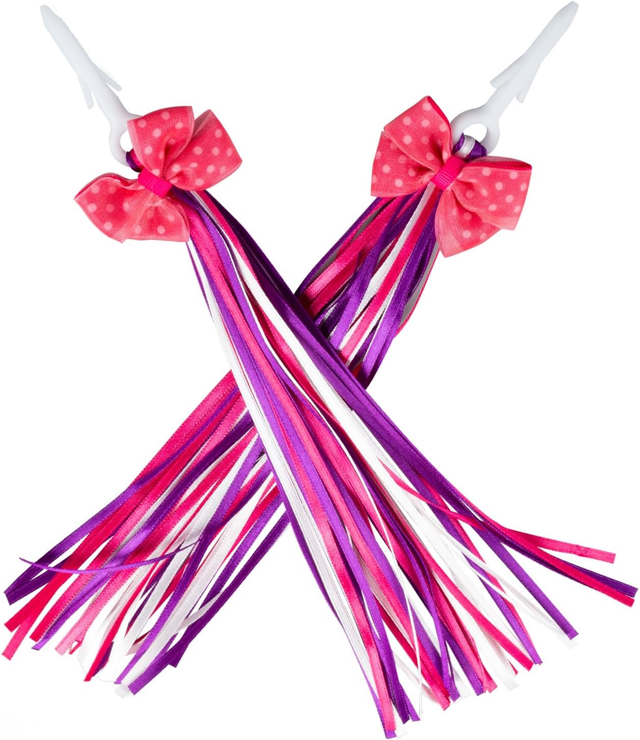 1 paquete de campanas de bicicleta rosas para niños y 1 par de serpentinas de bicicleta para niños, accesorios de bicicleta de colores, cintas de
