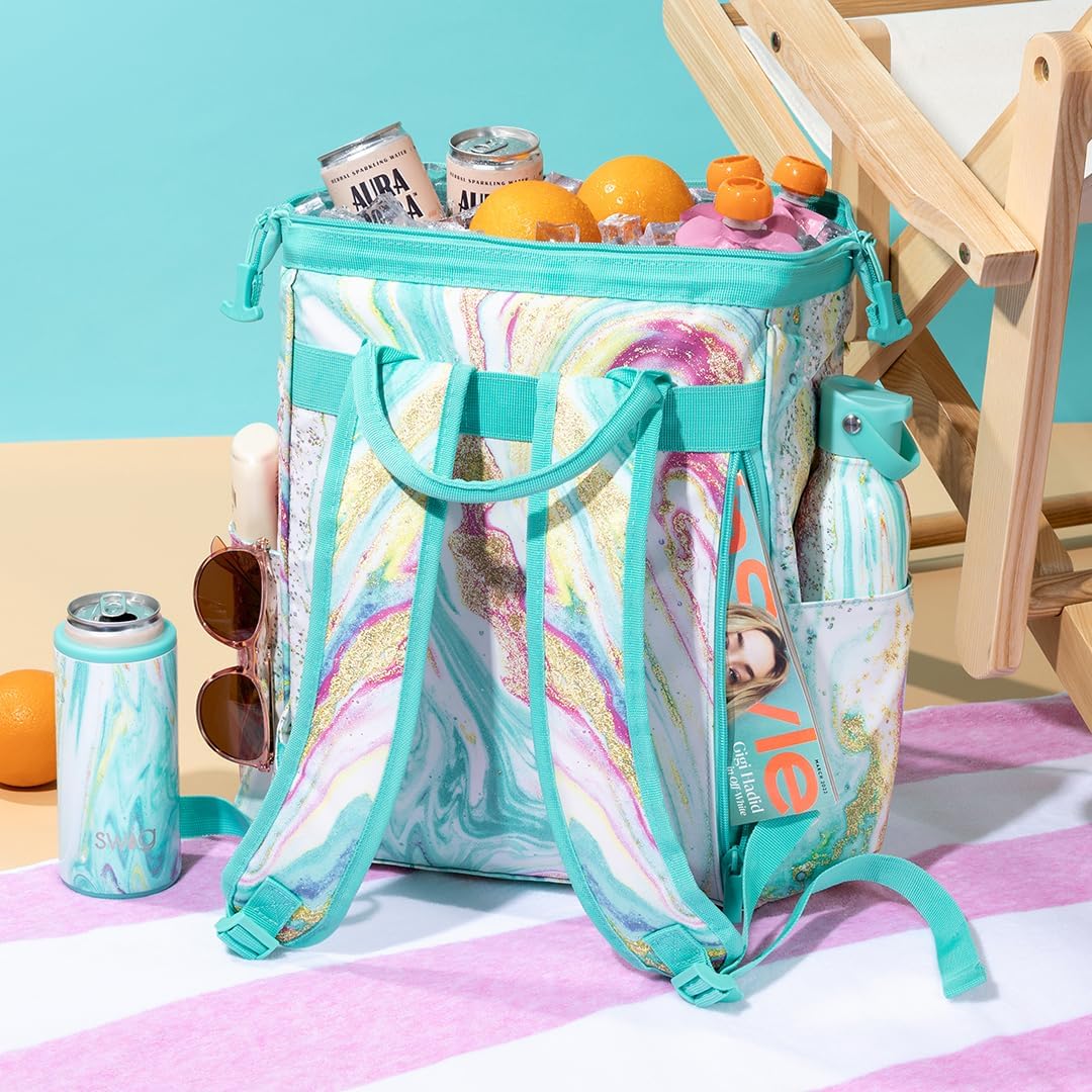 Swig Life Packi Mochila enfriadora, portátil, ligera, impermeable con cremallera resistente y mejorada