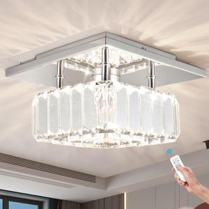 CLAIRDAI Lámparas de techo de cristal de montaje semiempotrado, modernas, regulables, lámparas de techo para pasillo, dormitorio, entrada, vestíbulo CLAIRDAI Lámparas de techo de cristal de montaje semiempotrado, modernas, regulables, lámparas de techo para pasillo, dormitorio, entrada, vestíbulo